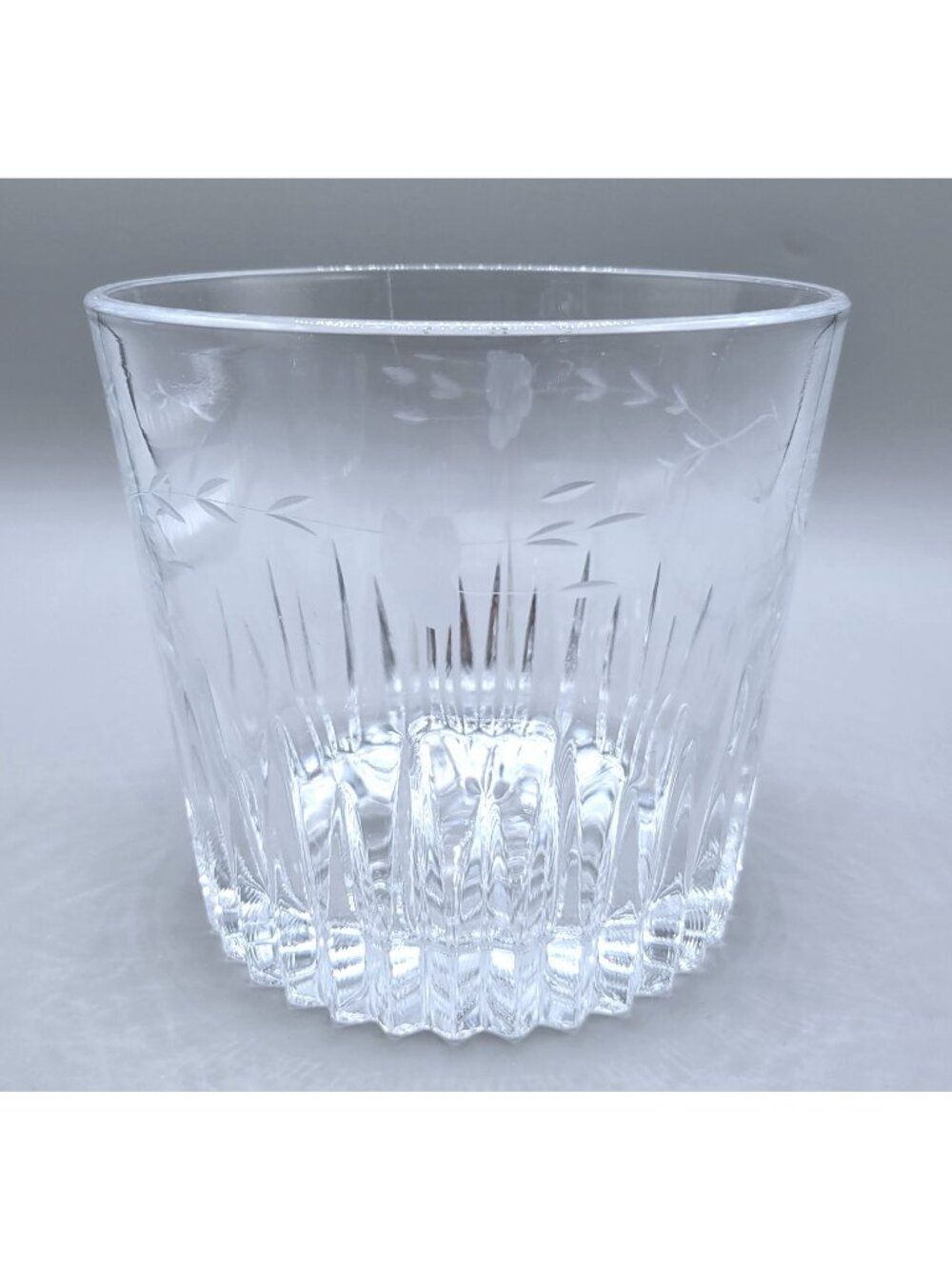 Princess House Heritage Ice Bucket 5.5" Lead Crystal Blown Glass Etched